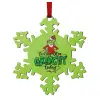 Christmas ornament wooden snowflake 9cm