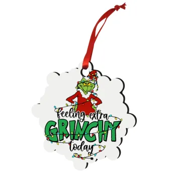 Grinch Feeling Extra Grinchy Today, Στολίδι Χριστουγεννιάτικο στολίδι snowflake ξύλινο 7.5cm