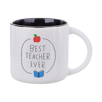 Best teacher ever, Κούπα κεραμική 400ml Λευκή/Μαύρη