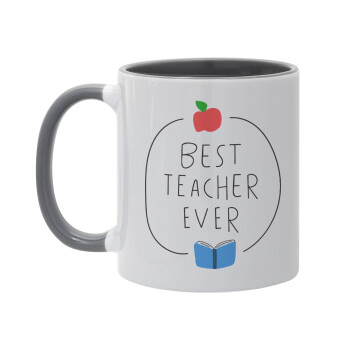 Best teacher ever, Mug colored grey, ceramic, 330ml