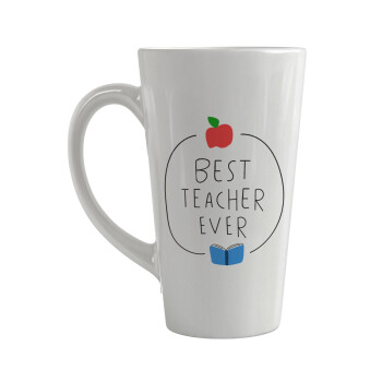 Best teacher ever, Κούπα κωνική Latte Μεγάλη, κεραμική, 450ml