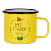 Metallic enamel MATT Yellow cup 360ml
