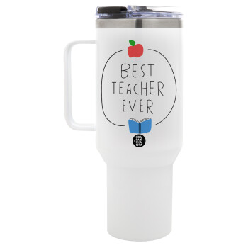 Best teacher ever, Mega Stainless steel Tumbler with lid, double wall 1,2L