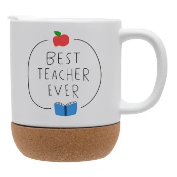 Best teacher ever, Ceramic coffee mug Cork (MAT), 330ml