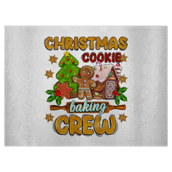 Christmas Cookie Baking Crew, Επιφάνεια κοπής γυάλινη (38x28cm)