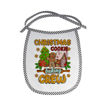 Christmas Cookie Baking Crew, Σαλιάρα μωρού αλέκιαστη με κορδόνι Μαύρη
