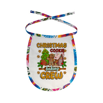 Christmas Cookie Baking Crew, Σαλιάρα μωρού αλέκιαστη με κορδόνι Χρωματιστή