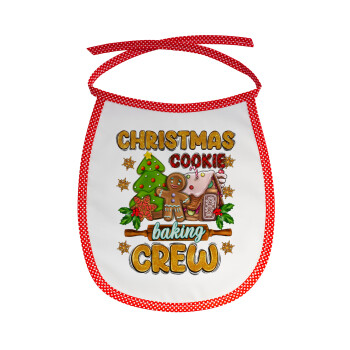 Christmas Cookie Baking Crew, Σαλιάρα μωρού αλέκιαστη με κορδόνι Κόκκινη