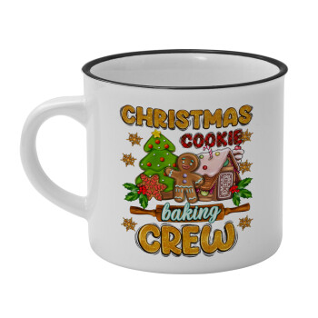 Christmas Cookie Baking Crew, Κούπα κεραμική vintage Λευκή/Μαύρη 230ml