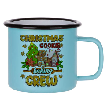Christmas Cookie Baking Crew, Κούπα Μεταλλική εμαγιέ ΜΑΤ σιέλ 360ml