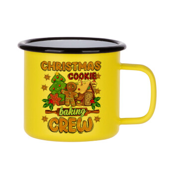 Christmas Cookie Baking Crew, Κούπα Μεταλλική εμαγιέ ΜΑΤ Κίτρινη 360ml