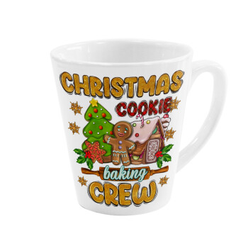 Christmas Cookie Baking Crew, Κούπα κωνική Latte Λευκή, κεραμική, 300ml