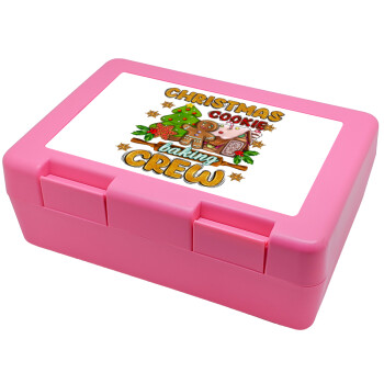 Christmas Cookie Baking Crew, Children's cookie container PINK 185x128x65mm (BPA free plastic)