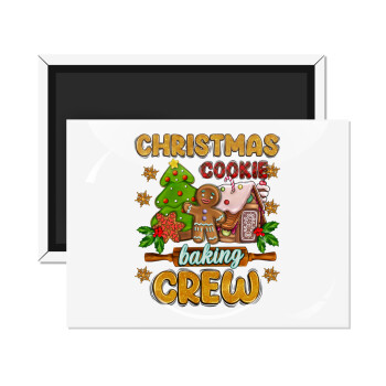 Christmas Cookie Baking Crew, Ορθογώνιο μαγνητάκι ψυγείου διάστασης 9x6cm