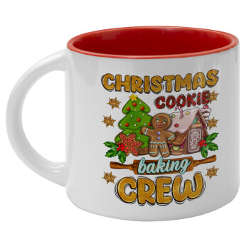 Christmas Cookie Baking Crew, Κούπα κεραμική 400ml Λευκή/Κόκκινη