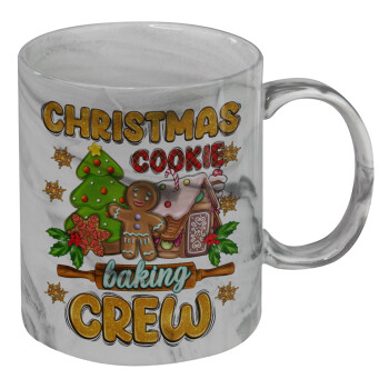 Christmas Cookie Baking Crew, Κούπα κεραμική, marble style (μάρμαρο), 330ml