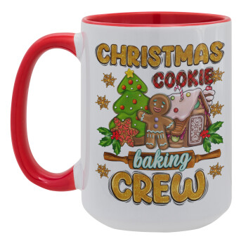 Christmas Cookie Baking Crew, Κούπα Mega 15oz, κεραμική Κόκκινη, 450ml