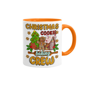 Christmas Cookie Baking Crew, Mug colored orange, ceramic, 330ml