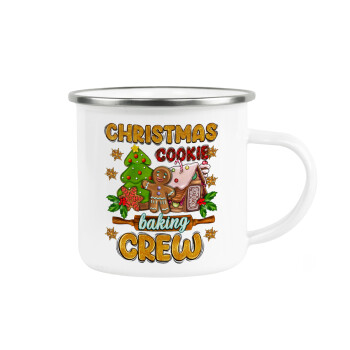 Christmas Cookie Baking Crew, Κούπα Μεταλλική εμαγιέ λευκη 360ml