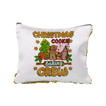 Christmas Cookie Baking Crew, Τσαντάκι νεσεσέρ με πούλιες (Sequin) Χρυσό