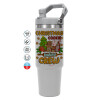 ΓΚΡΙ χρώματος Θερμός Ανοξείδωτο 890ml (30oz) με χερούλι