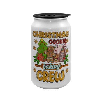 Christmas Cookie Baking Crew, Κούπα ταξιδιού μεταλλική με καπάκι (tin-can) 500ml