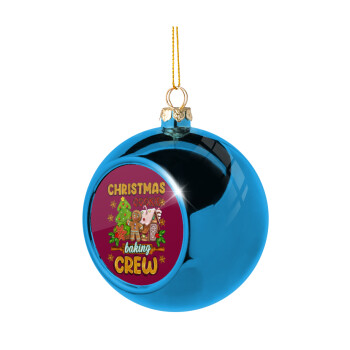 Christmas Cookie Baking Crew, Blue Christmas tree ball ornament 8cm