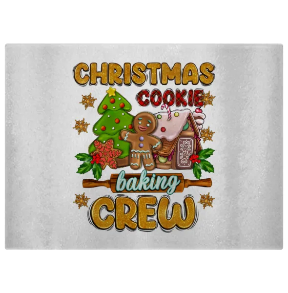 Christmas Cookie Baking Crew — Επιφάνεια κοπής γυάλινη (38x28cm)
