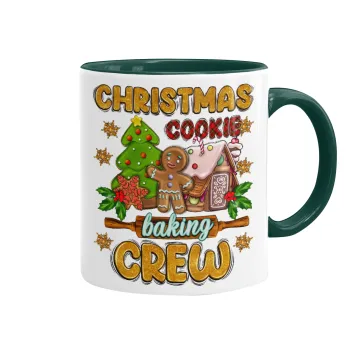 Christmas Cookie Baking Crew, Mug colored green, ceramic, 330ml