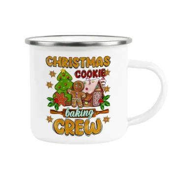 Christmas Cookie Baking Crew, Κούπα Μεταλλική εμαγιέ λευκη 360ml