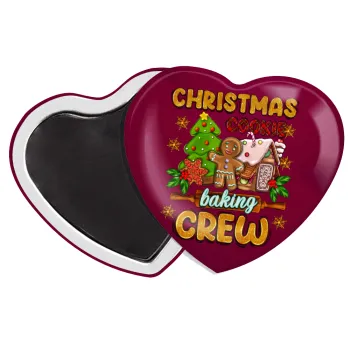 Christmas Cookie Baking Crew, Μαγνητάκι καρδιά (57x52mm)