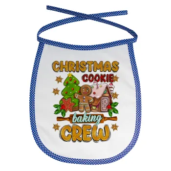 Christmas Cookie Baking Crew, Σαλιάρα μωρού αλέκιαστη με κορδόνι Μπλε