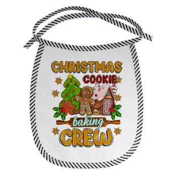 Christmas Cookie Baking Crew, Σαλιάρα μωρού αλέκιαστη με κορδόνι Μαύρη