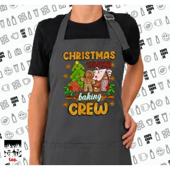 Christmas Cookie Baking Crew, Ποδιά μακριά Σεφ ολόσωμη με τσέπες GREY (ΕΝΗΛΙΚΩΝ)