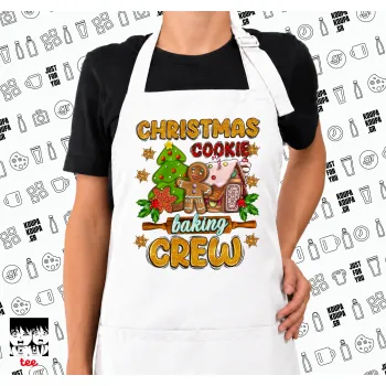 Christmas Cookie Baking Crew, Ποδιά μακριά Σεφ ολόσωμη με τσέπες white (ΕΝΗΛΙΚΩΝ)