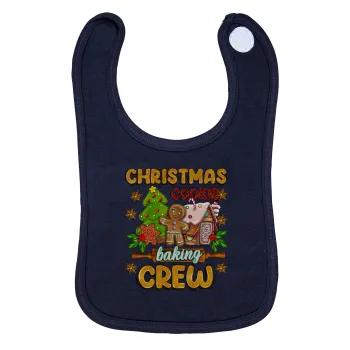Christmas Cookie Baking Crew, Σαλιάρα με Σκρατς 100% Organic Cotton Μπλε (0-18 months)