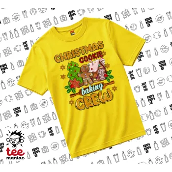 Christmas Cookie Baking Crew, yellow childrens T-Shirt made of 100% cotton, for every day. Vegan & OEKO-TEX certified.