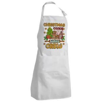 Christmas Cookie Baking Crew, Adult Chef Apron (with sliders and 2 pockets)