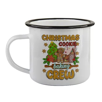 Christmas Cookie Baking Crew, Κούπα εμαγιέ με μαύρο χείλος 360ml