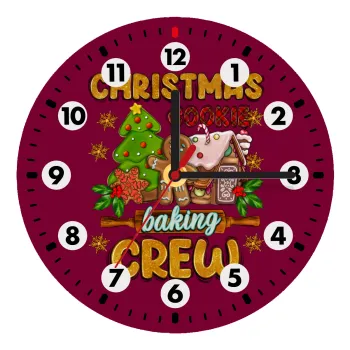 Christmas Cookie Baking Crew, Ρολόι τοίχου ξύλινο (20cm)