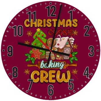 Christmas Cookie Baking Crew, Ρολόι τοίχου ξύλινο (30cm)