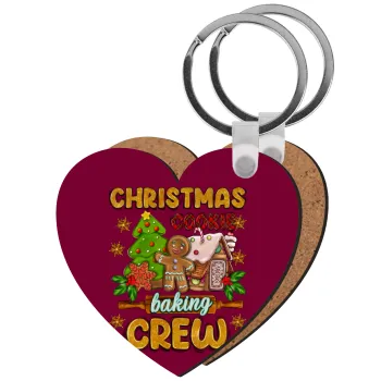 Christmas Cookie Baking Crew, Μπρελόκ Ξύλινο καρδιά MDF