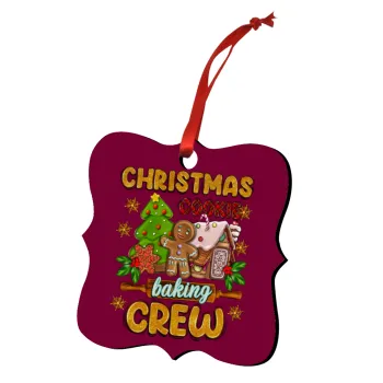 Christmas Cookie Baking Crew, Christmas ornament polygon wooden 7.5cm