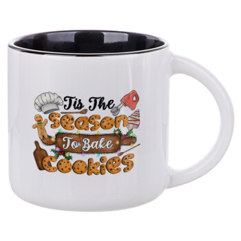 Tis The Season To Bake Cookies, Κούπα κεραμική 400ml Λευκή/Μαύρη