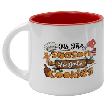 Tis The Season To Bake Cookies, Κούπα κεραμική 400ml Λευκή/Κόκκινη