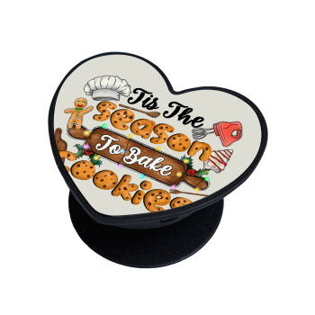 Tis The Season To Bake Cookies, Phone Holders Stand  καρδιά Μαύρο Βάση Στήριξης Κινητού στο Χέρι