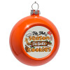 Orange Christmas tree ornament bauble 8cm