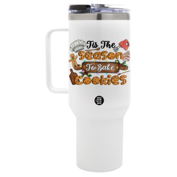Tis The Season To Bake Cookies, Mega Stainless steel Tumbler with lid, double wall 1,2L
