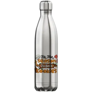 Tis The Season To Bake Cookies, Μεταλλικό παγούρι θερμός Inox (Stainless steel), διπλού τοιχώματος, 750ml