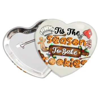 Tis The Season To Bake Cookies, Κονκάρδα παραμάνα καρδιά (57x52mm)